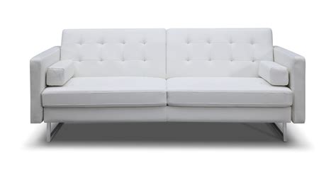 Whiteline Modern Living White Giovanni Faux Leather Contemporary Sofa