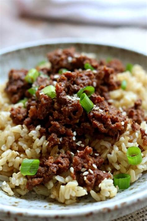 Break the turkey up with a wooden spoon and cook until the turkey has browned. Instant Pot Cheater Korean Beef and Brown Rice | Recipe ...