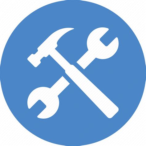 Blue Build Circle Project Repair Settings Tools Icon Download