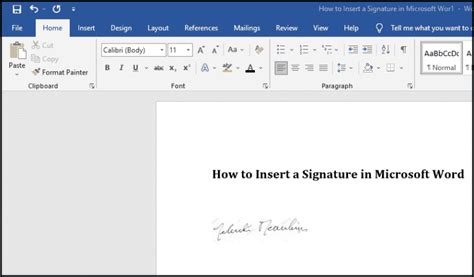 How To Add A Signature In Microsoft Word Ergogai