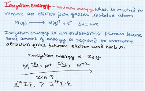 Second Ionization Energy Periodic Table