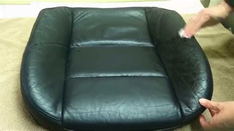 For minor chair leather repairs, apply a thin layer of the filler included within the repair kit with the replace the color that was removed during the chair leather repair by dabbing on some colorant. » Magic Mender Leather and Vinyl Repair Kit Demonstration ...