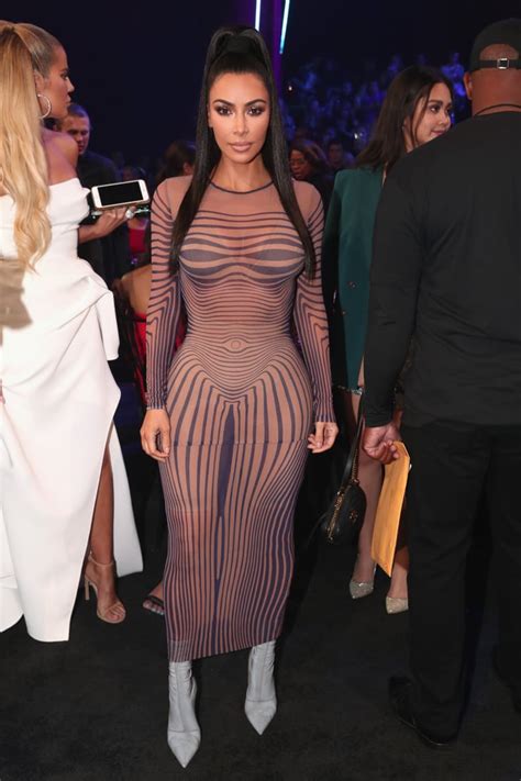 Kim Kardashian Made Us Dizzy In Vintage Jean Paul Gaultier Top Fashion Moments Popsugar