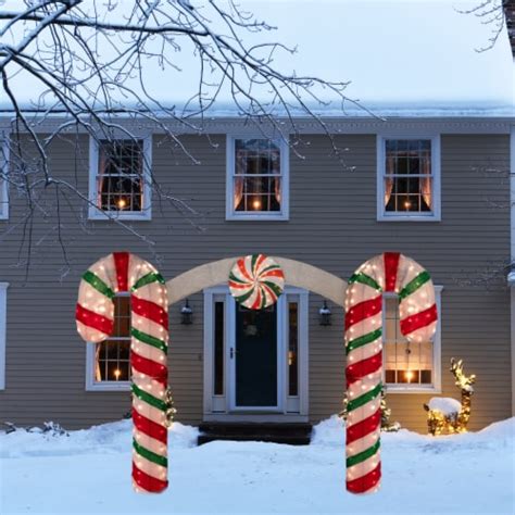 Northlight 7 Lighted Double Candy Cane Archway Outdoor Christmas
