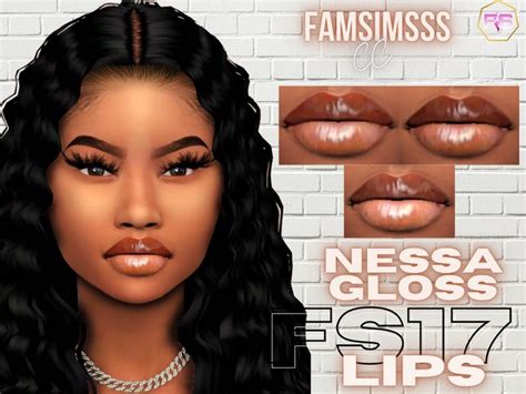 Nessa Gloss Lips Fs17 Sims 4 Toddler Sims 4 Black Hair Sims 4 Cc Eyes