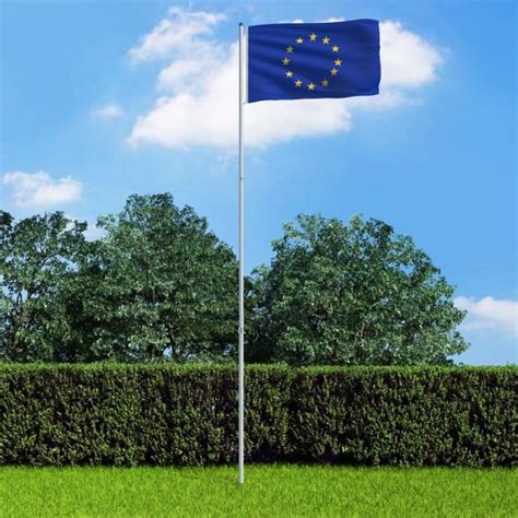 Zastava Evrope In Aluminijast Zastavni Drog 6 M