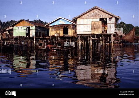 Badjao Dwellings Badjao Tribe Sea Gypsies Siasa Island Sulu Province