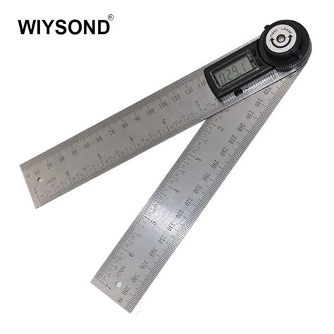 C015 2 In 1 Digital Angle Ruler Guage 360 Degree 200mm Electronic