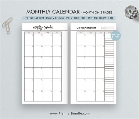 2022 Two Months Per Page Vertical Stacked Printable Calendar 2 Page Monthly Calendars 2022