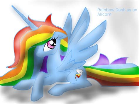 Rainbow Dash Alicorn By Cosmicstarthewolf On Deviantart