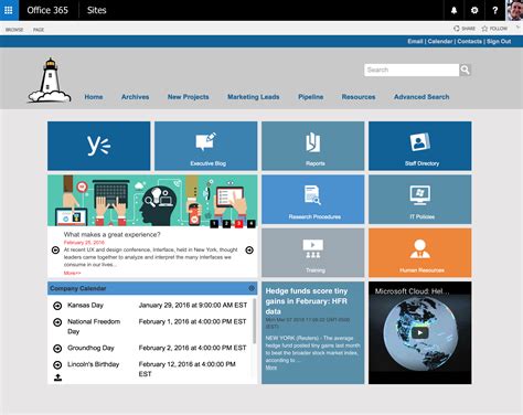 Icons Pairs With Top Nav Bar Sharepoint Template Site Css Templates