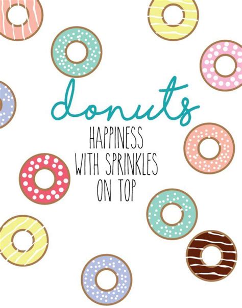 After that, paint the icing on the dough in pink, and sprinkle in all the colors of the rainbow. Donuts with Sprinkles printables (With images) | Donut ...