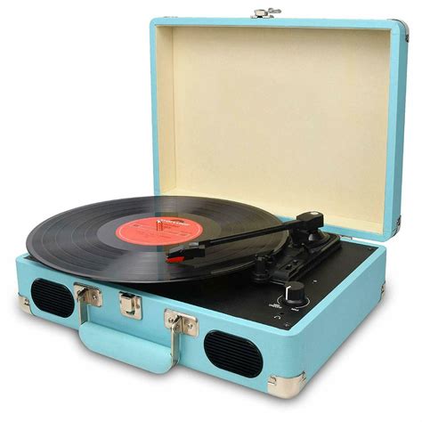 Vintage Turntable3 Speed Vinyl Record Player Suitcase