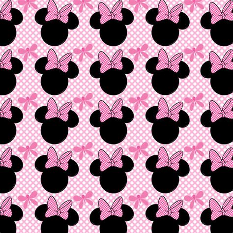Minnie Mouse Digital Paper Pack Polka Dots Minnie Mouse Heads Stars Printable Party Decor
