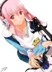 Super Sonico Animated Animated Lowres Tagme Pink Hair Red