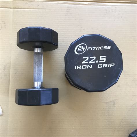 Iron Grip 24 Hr 125 375 Lb Dumbbell Set Used Primo Fitness