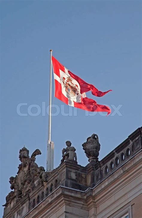 Her Majestys Royal Danish Flag Stock Photo Colourbox