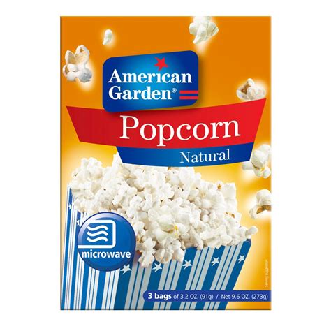 American Garden Microwave Natural Popcorn Gluten Free 273g Online At