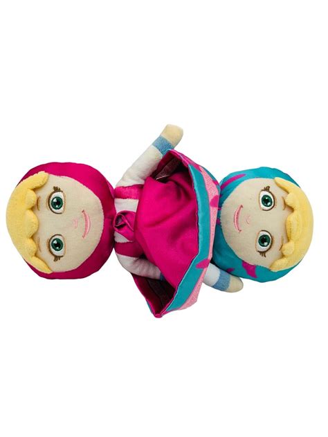 Masha And The Bear Masha Topsy Turvy Transforming Doll Plush Blue Pink Netflix Ebay