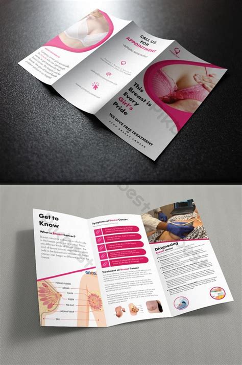 Cancer Awareness Medical Trifold Brochure Design Ai Free Download