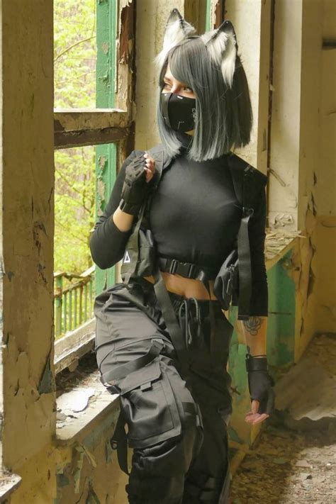 Techwear Outfit In 2021 Military Girl Anime Warrior Girl Character