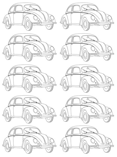 Volkswagen Beetle Coloring Pages At Free Printable