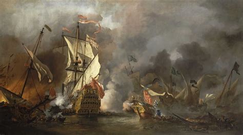 An English Ship In Action With Barbary Vessels History Of The