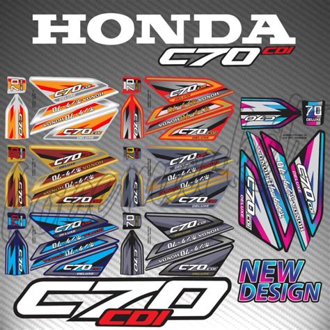 STRIPE MOTOR HONDA C70 GBO 3 CUSTOM NEW MODEL BODY STICKER Lazada