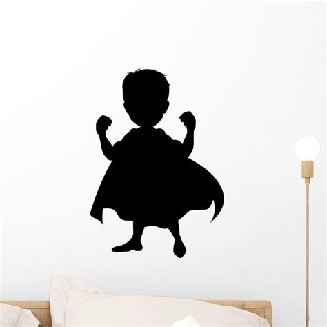 Superhero Silhouette For You Wall Decal Mural By Wallmonkeys Peel And Stick Graphic In H X