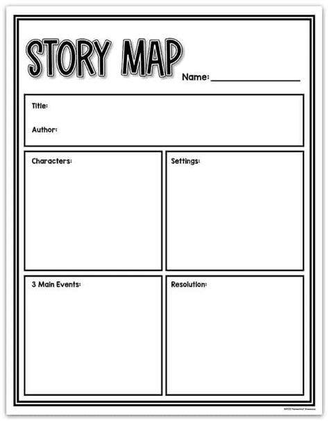 Story Map Graphic Organizer Free Printable Paper