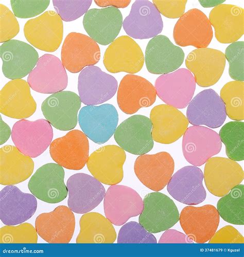 Colorful Hearts Sweetheart Candy Valentines Day Background Royalty