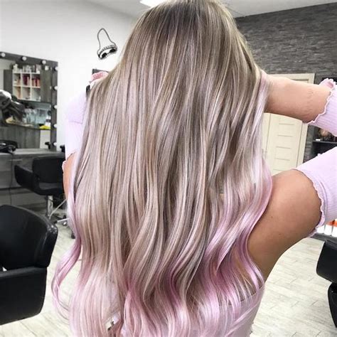 purple and pink highlights in blonde hair