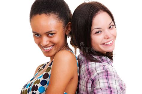 Portrait Of Two Happy Friends Stock Image Image Of Face Happy 15123157