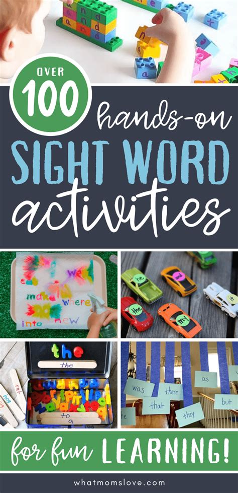 100 Fun Ways To Teach Sight Words With Hands On Games And Activities