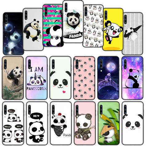 Cute Panda Soft Cover Case For Samsung Galaxy A50 A6 Plus A7 A8 2018 A5