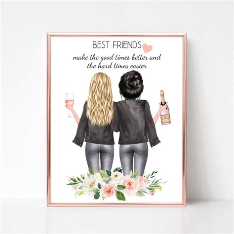 Personalised T For Friend Best Friends T Besties Etsy