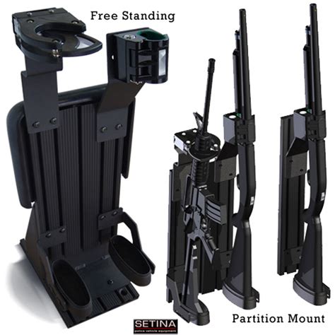 Gun Rack For Police Vehicles By Setina Partition Mount Or Free