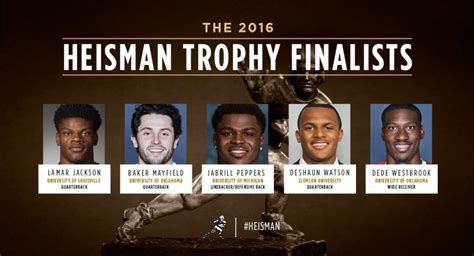 Five Finalists Named For Heisman Trophy Eleven Warriors