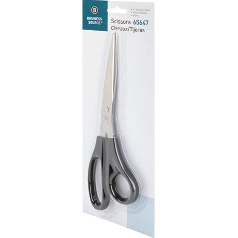 Business Source Stainless Steel Scissors 8 Overall Length Bent