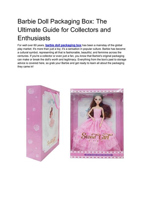 Barbie Doll Packaging Box The Ultimate Guide For Collectors And