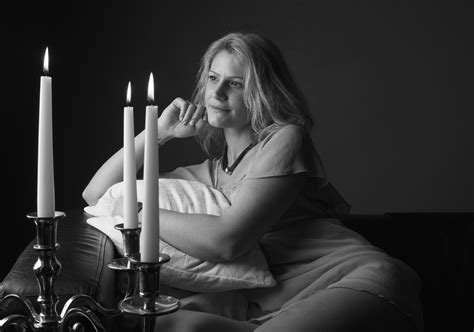 Sequence Of Candlelight Woman Beauty Sensual Black And White Bandw