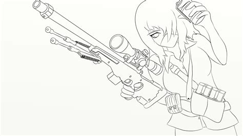 Counter Strike Girl Outline Anime Stuff By Crazyghostle
