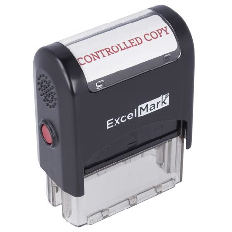 Controlled Copy Self Inking Rubber Stamp Red Ink Excelmark A1539