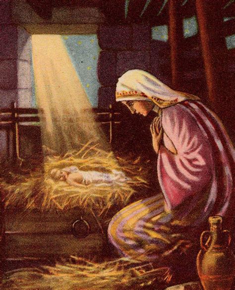 Jesus And Mary In The Manger