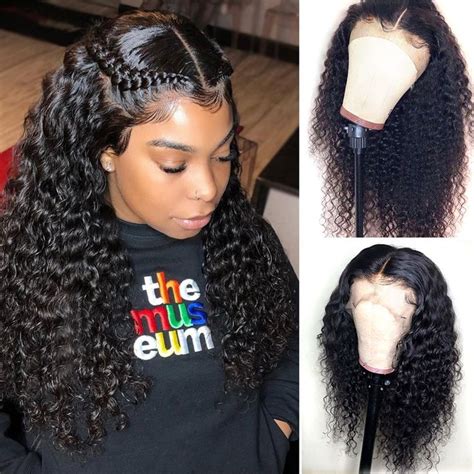 Deep Wave Virgin Human Hair Density Lace Front Wig For Black Women