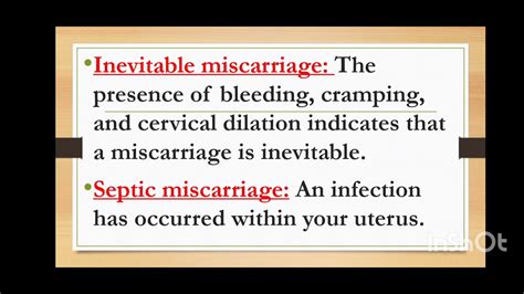 Miscarriage Types And Risks Involved During Pregnancy Youtube