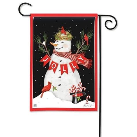 Jolly Snowman Garden Flag Christmas Flags Yard Flags Winter Flags