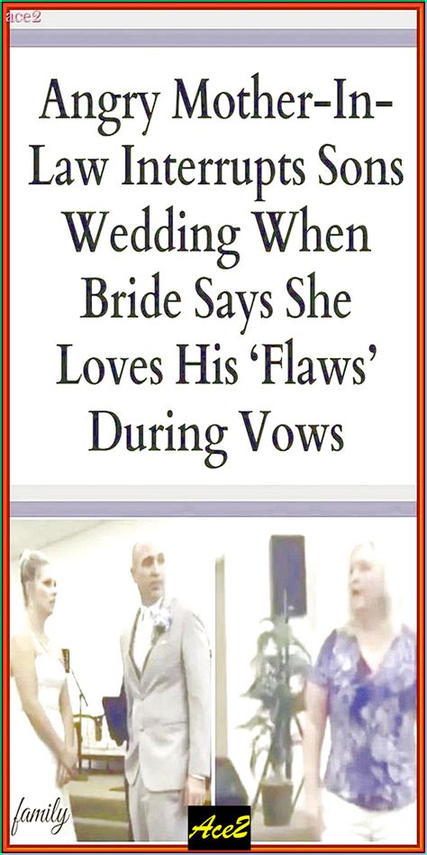 Angry Mother In Law Interrupts Sons Wedding When Bride Says She Loves