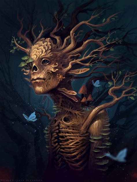 Forest Monster By Sashulka On Deviantart Tree Monster Creature