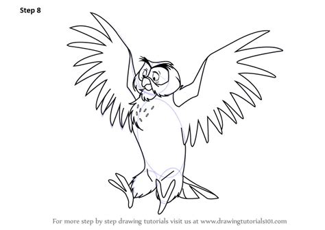 Learn How To Draw Owl From Winnie The Pooh Winnie The Pooh Step By Step Drawing Tutorials